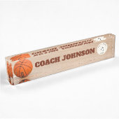 Basketball Coach Desk Plaque d'identification