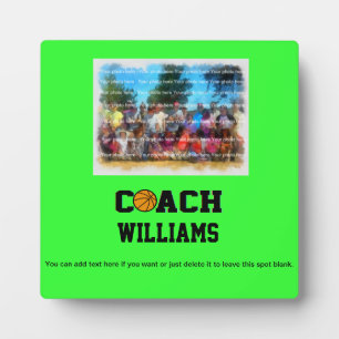 Basketball Coach - Gepersonaliseerd Fotoplaat