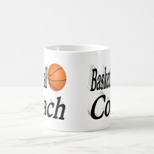 Basketball Coach halve tekst Koffie Mok (Center)
