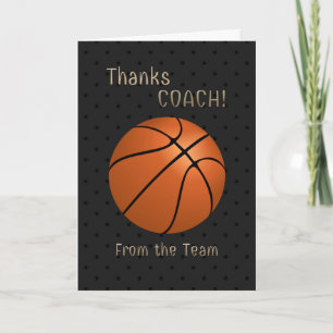 Basketball Coach Hartelijk dank van het team Bedankkaart