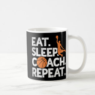 Basketball Coach Herhaal Assistant Eat Sleep Koffiemok