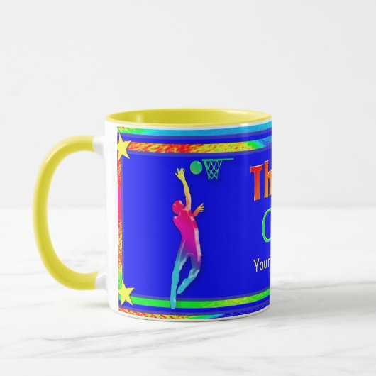 Basketball Coach Merci Mug (Gauche)