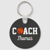 Basketball Coach Name Ball Typografie Speciaal Sleutelhanger (Voorkant)