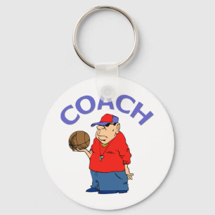 Basketball Coach-ontwerp Sleutelhanger