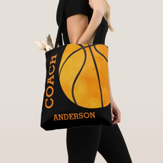 Basketball Coach Persoonlijke sport Retro Tote Bag (Dichtbij)