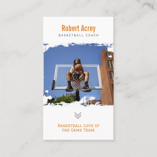 Basketball Coach | Professionele speler Visitekaartje (Voorkant)