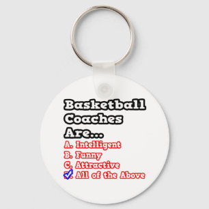 Basketball Coach Quiz...Joke Sleutelhanger