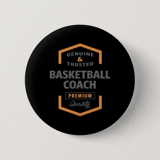 Basketball Coach Ronde Button 5,7 Cm (Voorkant)