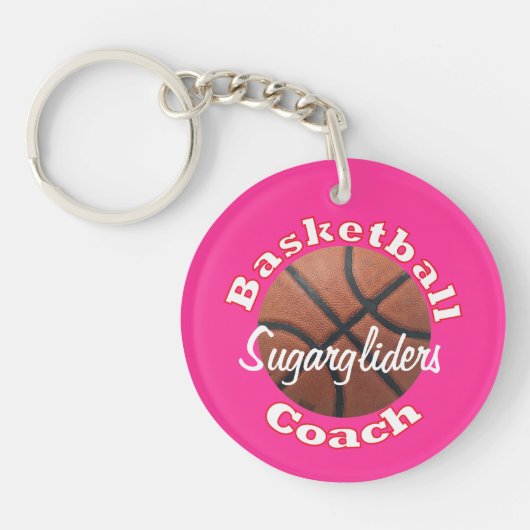 Basketball Coach Sleutelhanger (Voorkant)