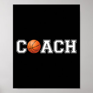 Basketball Coach Sport Coaching stafchef Coach Poster
