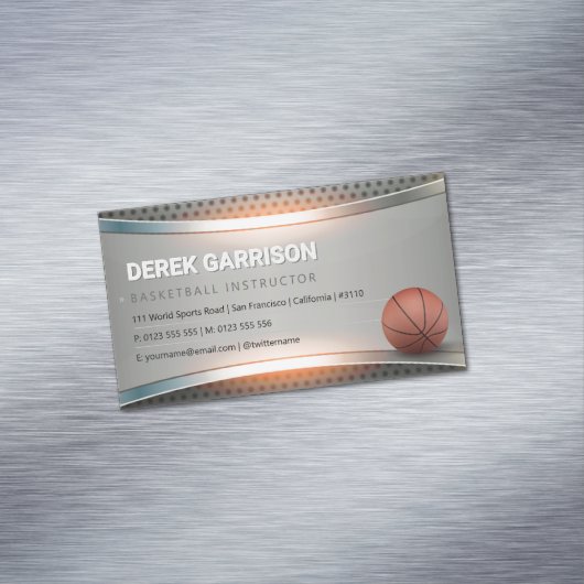 Basketball Coach | Sport Magnetisch Visitekaartje (Voorbeeld)