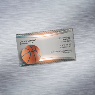 Basketball Coach   Sport Magnetisch Visitekaartje