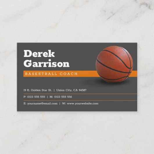 Basketball Coach | Sport Visitekaartje (Voorkant)