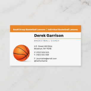 Basketball Coach   Trainer sport Visitekaartje