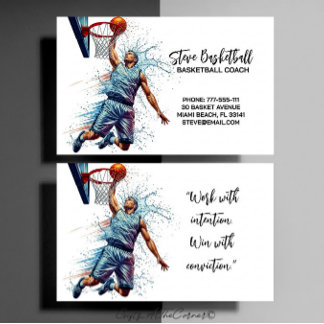 Basketball Coach Trainer Visitekaartje