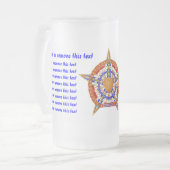 Basketball Coach Uitzicht over ontwerp hieronder Matglas Bierpul (Voorkant links)