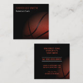 Basketball Coach Vierkante Visitekaartje (Voorkant / Achterkant)