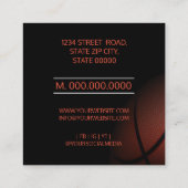 Basketball Coach Vierkante Visitekaartje (Achterkant)