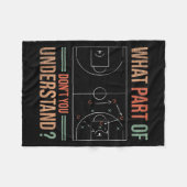 Basketball Coach What Part Of Dont You Understand  Fleece Deken (Voorkant (Horizontaal))
