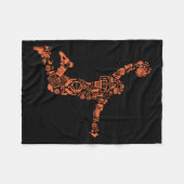 Basketball Collage Fleece Deken (Voorkant (Horizontaal))