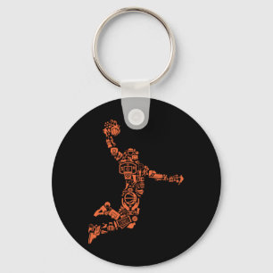 Basketball Collage Sleutelhanger