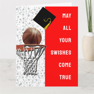 Basketball Congrats Good Luck Afstuderen Kaart