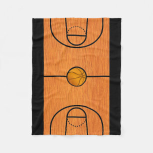 Basketball Court Fleece Blanket Deken
