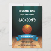 Basketball Court Floor Invitation Anniversaire (Devant)