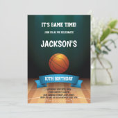 Basketball Court Floor Invitation Anniversaire (Debout devant)
