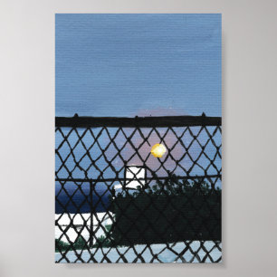 Basketball Court Print, Value Poster Papier