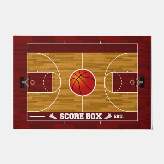 Basketball Court Rubber Doormat Deurmat (Voorkant)