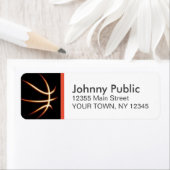 Basketball Custom Color Strip Address Label (Insitu)