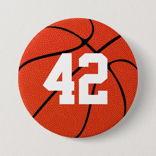 Basketball Custom High Definition Button Pin (Voorkant)