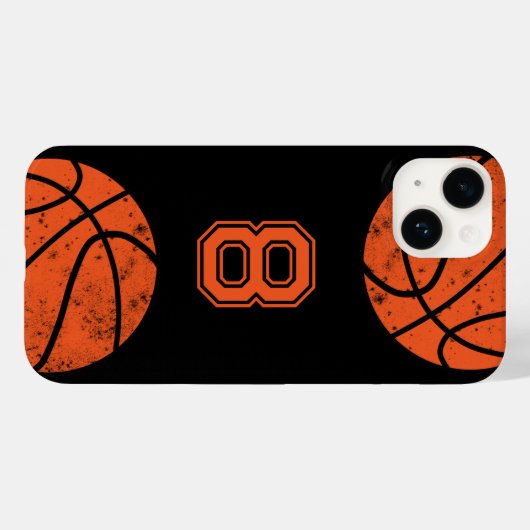 Basketball Custom Jersey Nummer zwart Case-Mate iPhone Case (Achterkant (horizontaal))