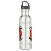 Basketball Custom Team Name & Player Number Sports Waterfles (Achterkant)