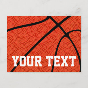 Basketball Custom Text of Player Name Sports Team Briefkaart