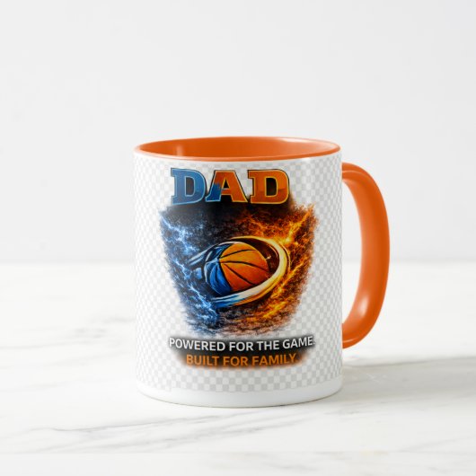 Basketball Dad Mug – Charged for the Game, Driven  (Devant droit)