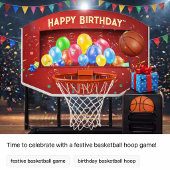 Basketball d'anniversaire festif avec ballons 
