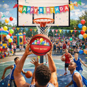 Basketball d'anniversaire festif avec ballons 