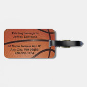 Basketball Design Bagagelabels (Achterkant horizontaal)