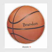 Basketball Design Contour Sticker (Vel)