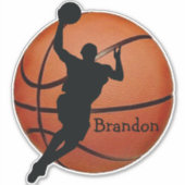 Basketball Design Contour Sticker (Voorkant)