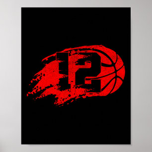 Basketball Distress 12e 12 jaar oude Birthday Pa Poster