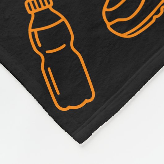 Basketball Doodle Pattern Custom Name Senior Gift Fleece Deken (Hoek)