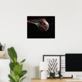 Basketball door hoepel 2 poster (Thuiskantoor)