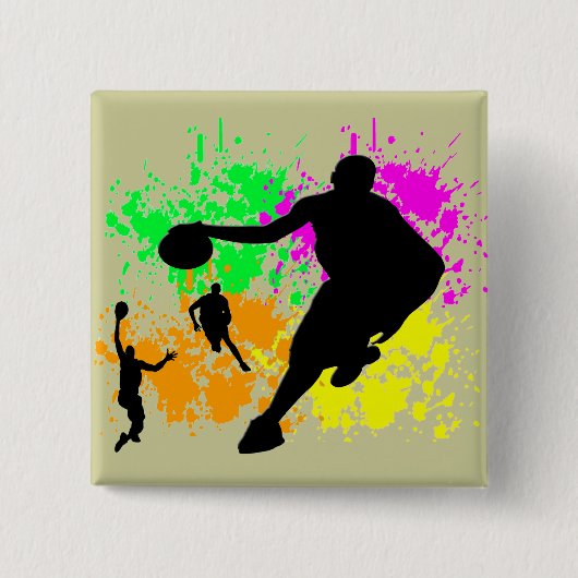 Basketball Dreams Vierkante Button 5,1 Cm (Voorkant)