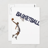 Basketball Dunk Briefkaart (Voorkant / Achterkant)