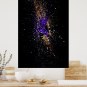 Basketball dunk glitter poster (Keuken)