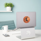 Basketball-dunk Sticker (Laptop op bureau)