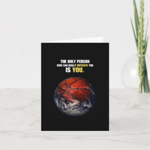 Basketball Earth Motivatie Inspirerend Quote Kaart